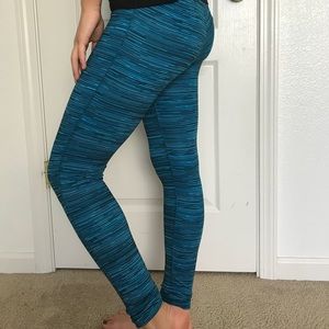 Women’s Blue full length workout tights
